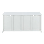 58-Inch Rustic Farmhouse TV Stand with Tempered Glass Doors and Shelves