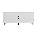 58-Inch Modern TV Console with Bookmatch Doors and Adjustable Shelves