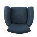 Navy Blue 31 Inch Upholstered Club Chair with Nailhead Trim