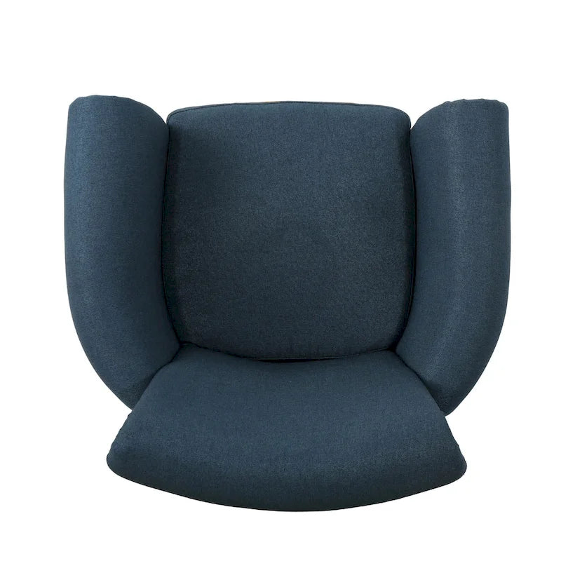 Navy Blue 31 Inch Upholstered Club Chair with Nailhead Trim