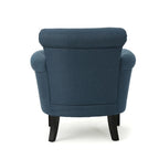 Navy Blue 31 Inch Upholstered Club Chair with Nailhead Trim