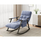 Folding Rocking Chair with Adjustable High Back and Footrest
