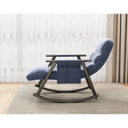 Folding Rocking Chair with Adjustable High Back and Footrest