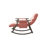 Folding Rocking Chair with Adjustable High Back and Footrest