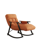 Folding Rocking Chair with Adjustable High Back and Footrest