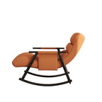 Folding Rocking Chair with Adjustable High Back and Footrest