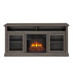 60 Inch Fireplace TV Stand with Glass Doors for TVs Up to 65 Inches