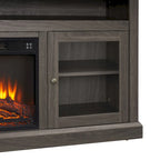 60 Inch Fireplace TV Stand with Glass Doors for TVs Up to 65 Inches
