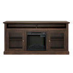 60 Inch Fireplace TV Stand with Glass Doors for TVs Up to 65 Inches