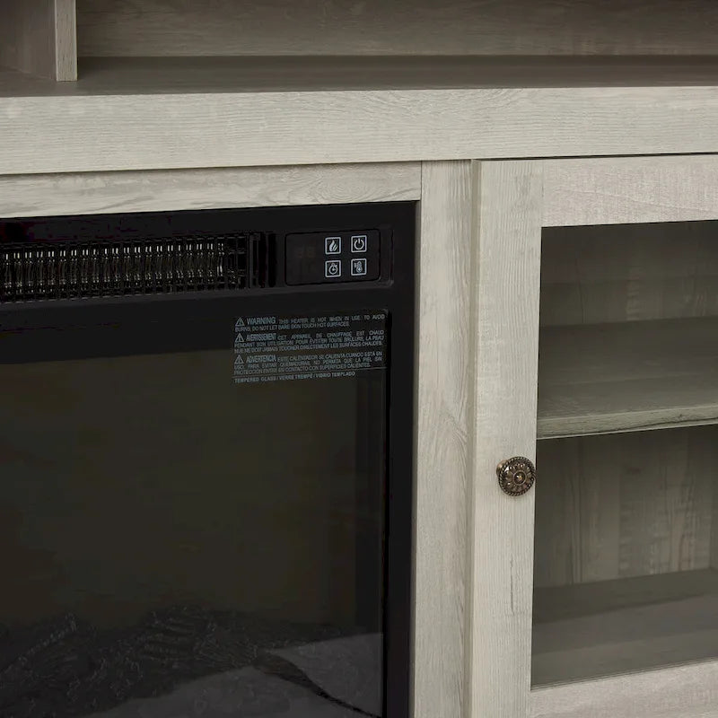 60 Inch Fireplace TV Stand with Glass Doors for TVs Up to 65 Inches