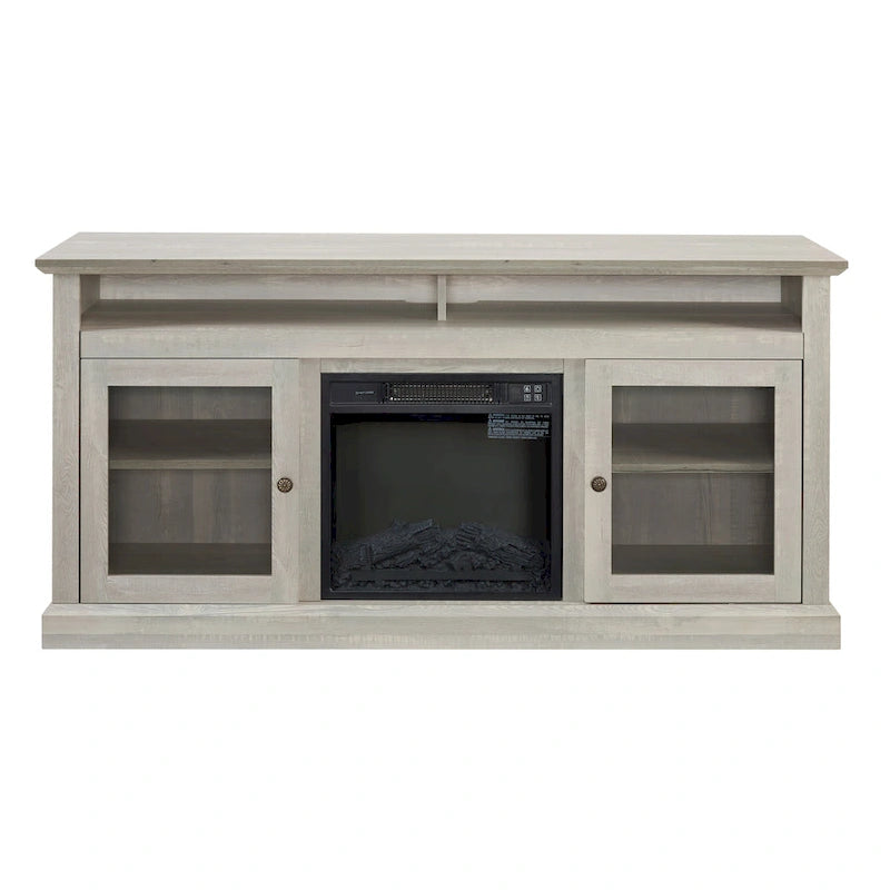 60 Inch Fireplace TV Stand with Glass Doors for TVs Up to 65 Inches