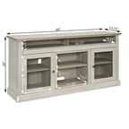 60 Inch Fireplace TV Stand with Glass Doors for TVs Up to 65 Inches