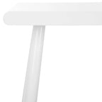 Mid-Century Scandinavian White Two-Drawer Desk with Metal Legs