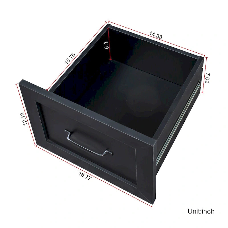 Modern Computer Desk with 2-Tier Storage Drawers and Waterproof Surface