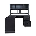 Modern Computer Desk with 2-Tier Storage Drawers and Waterproof Surface