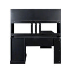 Modern Computer Desk with 2-Tier Storage Drawers and Waterproof Surface