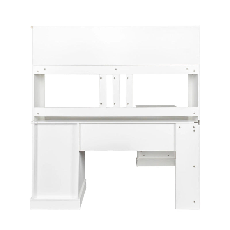 Modern Computer Desk with 2-Tier Storage Drawers and Waterproof Surface
