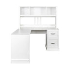 Modern Computer Desk with 2-Tier Storage Drawers and Waterproof Surface
