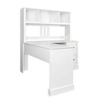 Modern Computer Desk with 2-Tier Storage Drawers and Waterproof Surface