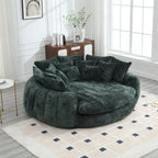 Oversized Chenille Sofa Bed with Armrests and High-Density Foam Fill