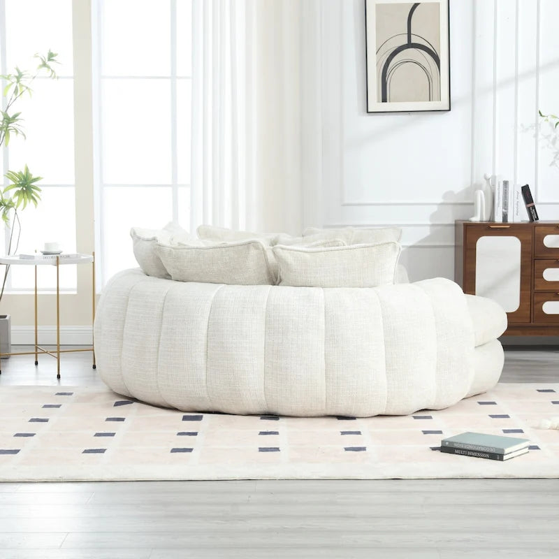 Oversized Chenille Sofa Bed with Armrests and High-Density Foam Fill