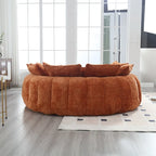 Oversized Chenille Sofa Bed with Armrests and High-Density Foam Fill