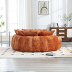 Oversized Chenille Sofa Bed with Armrests and High-Density Foam Fill