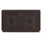 4-Door Vintage Fluted Sideboard Buffet Cabinet with Adjustable Shelves