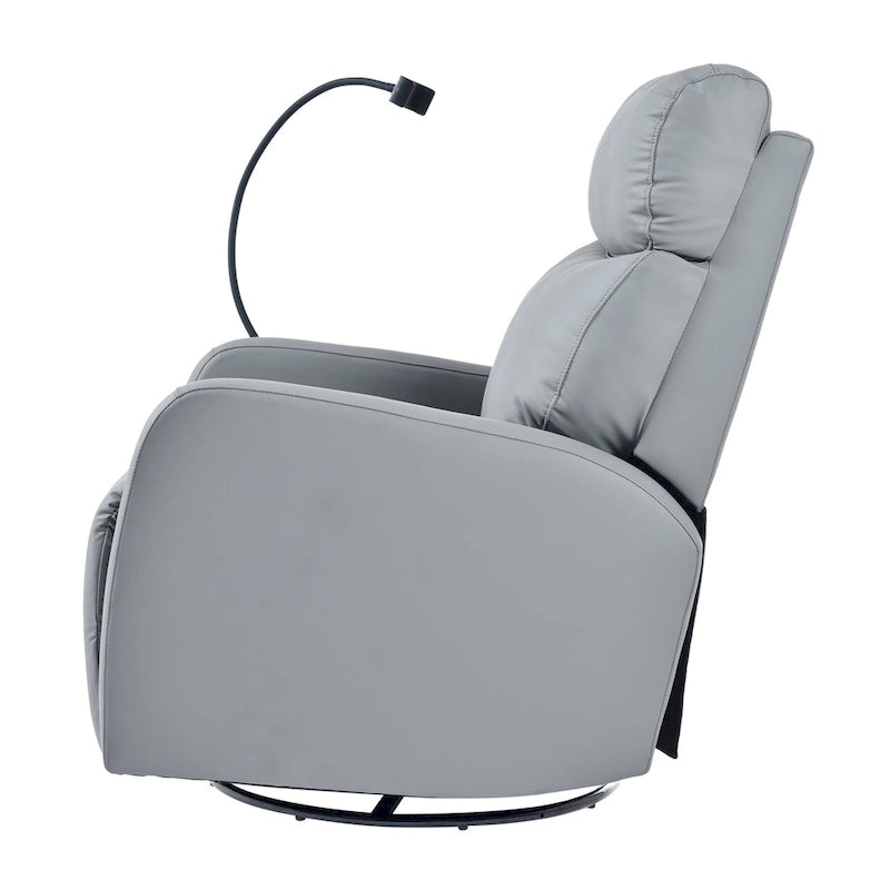 Power Recliner Chair with 270-Degree Swivel and Dual USB Ports