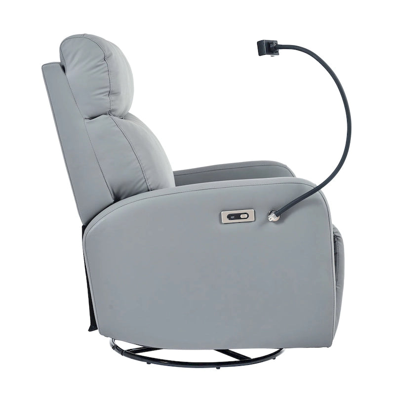 Power Recliner Chair with 270-Degree Swivel and Dual USB Ports