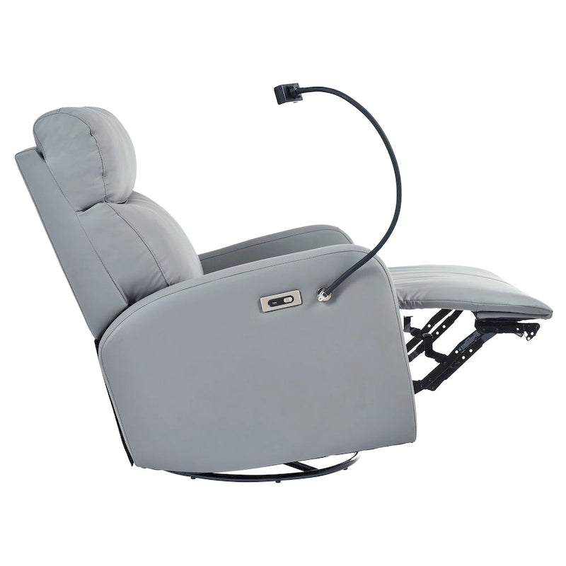 Power Recliner Chair with 270-Degree Swivel and Dual USB Ports