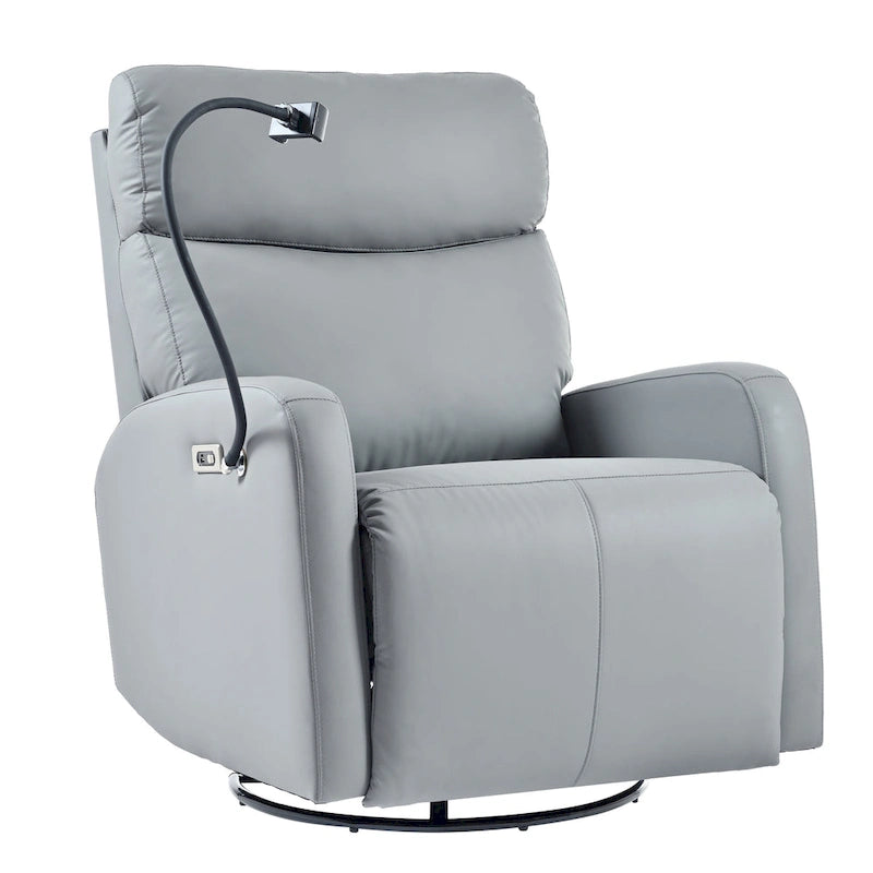 Power Recliner Chair with 270-Degree Swivel and Dual USB Ports