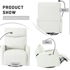Power Recliner Chair with 270-Degree Swivel and Dual USB Ports