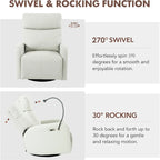 Power Recliner Chair with 270-Degree Swivel and Dual USB Ports
