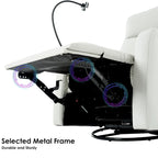 Power Recliner Chair with 270-Degree Swivel and Dual USB Ports