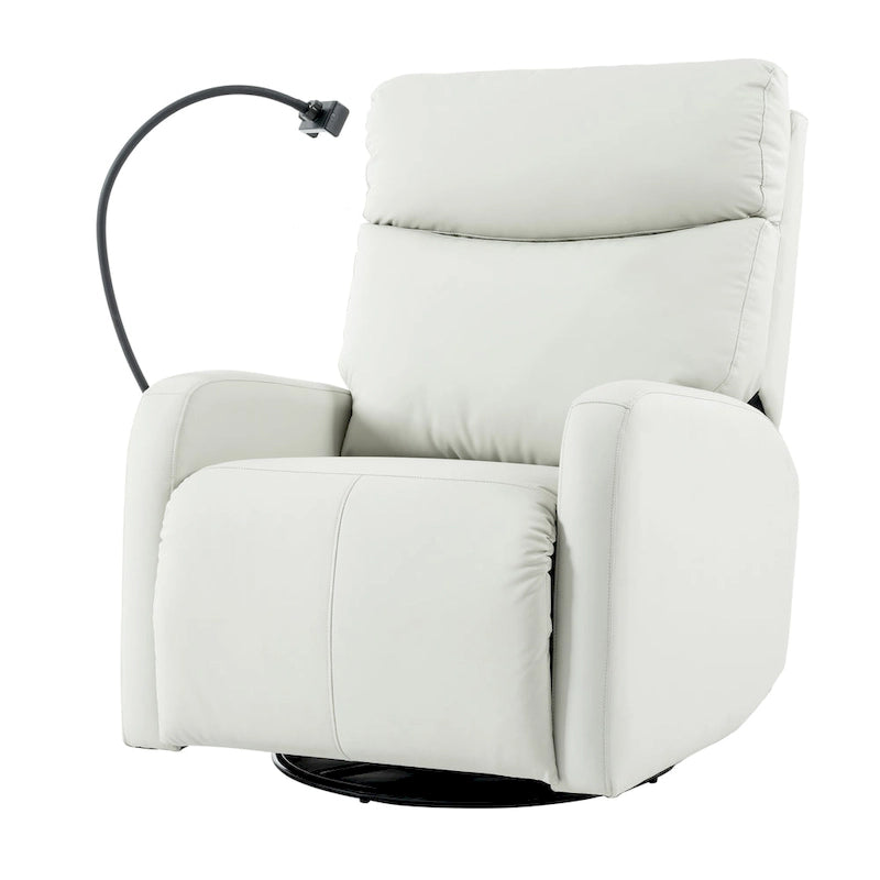 Power Recliner Chair with 270-Degree Swivel and Dual USB Ports