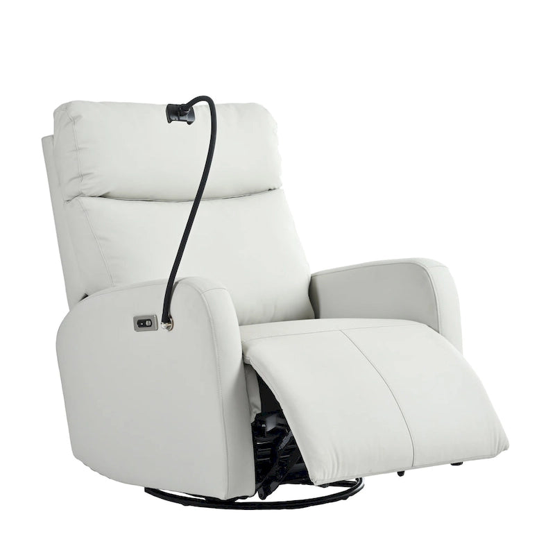 Power Recliner Chair with 270-Degree Swivel and Dual USB Ports