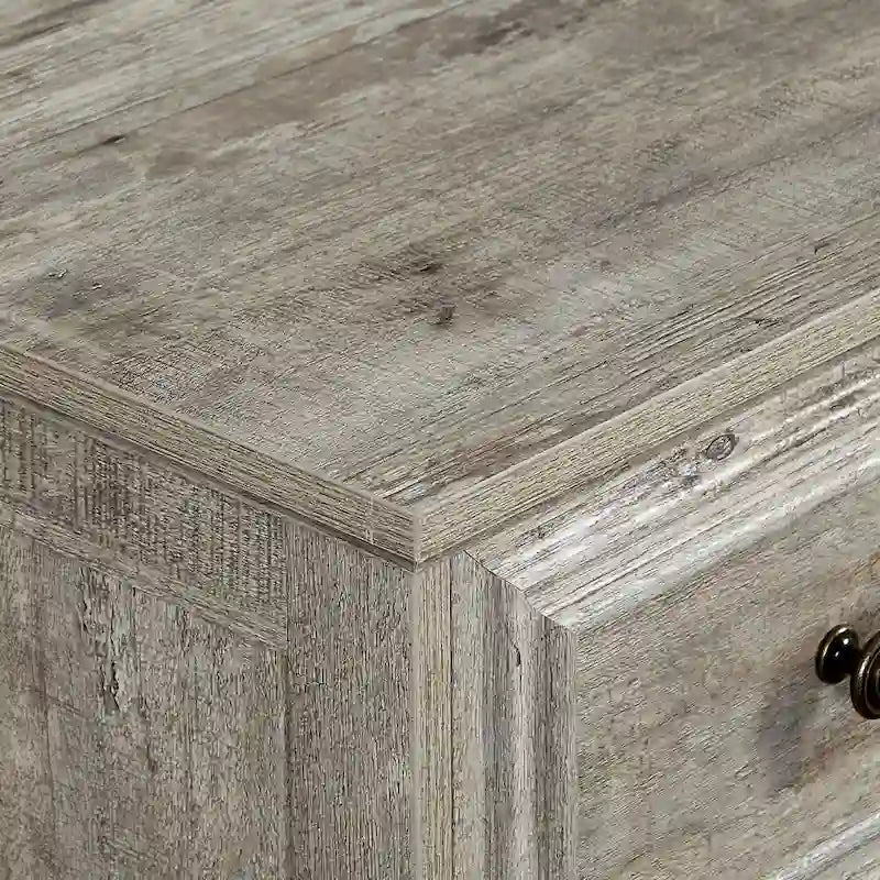 7-Drawer Horizontal Dresser with Vintage Embossed Design and Metal Slides
