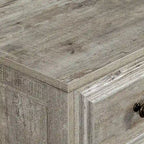 7-Drawer Horizontal Dresser with Vintage Embossed Design and Metal Slides
