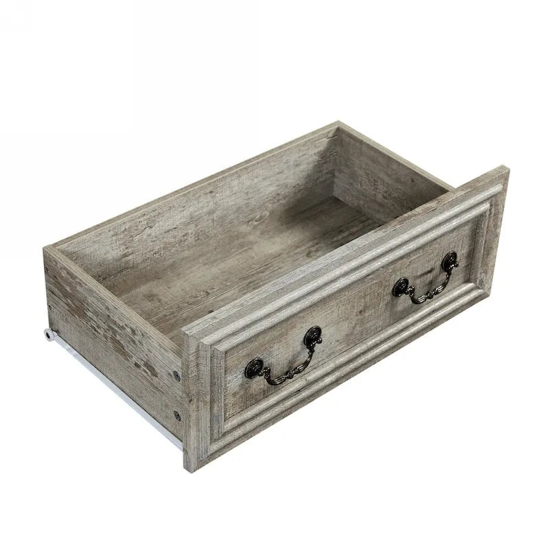 7-Drawer Horizontal Dresser with Vintage Embossed Design and Metal Slides