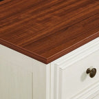 7-Drawer Horizontal Dresser with Vintage Embossed Design and Metal Slides