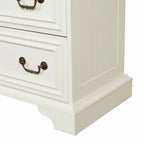 7-Drawer Horizontal Dresser with Vintage Embossed Design and Metal Slides