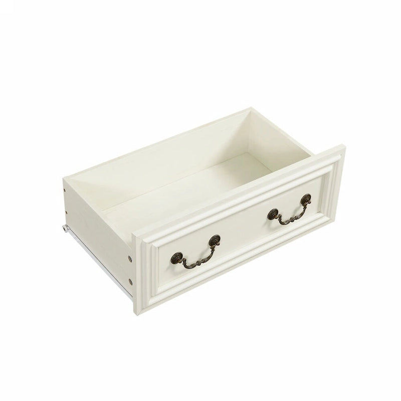 7-Drawer Horizontal Dresser with Vintage Embossed Design and Metal Slides