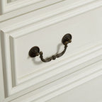 7-Drawer Horizontal Dresser with Vintage Embossed Design and Metal Slides