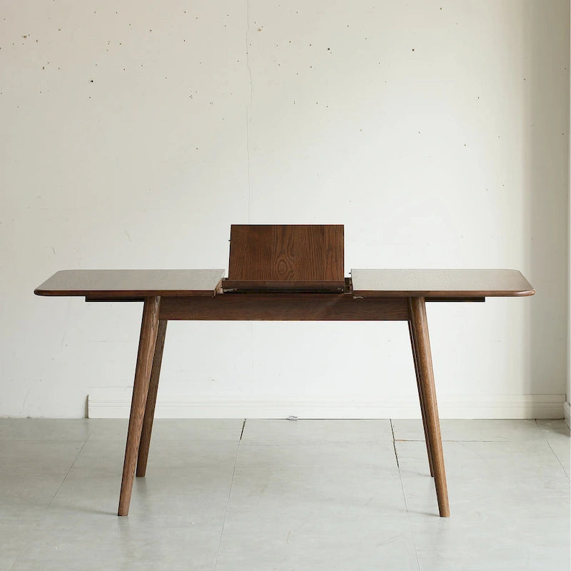 Extendable Solid Oak Round Dining Table Seats Ten