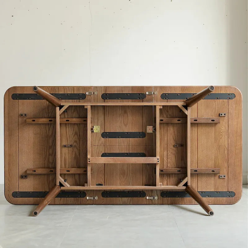 Extendable Solid Oak Round Dining Table Seats Ten