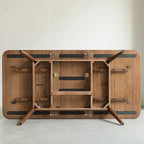 Extendable Solid Oak Round Dining Table Seats Ten
