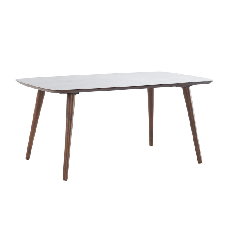 Mid-Century Walnut Wood Rectangle Coffee Table 39.5 x 23.7 x 18.25 Inch