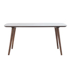 Mid-Century Walnut Wood Rectangle Coffee Table 39.5 x 23.7 x 18.25 Inch