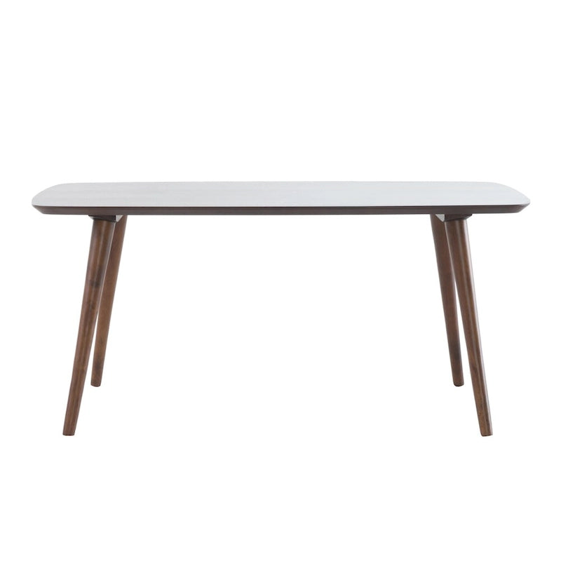 Mid-Century Walnut Wood Rectangle Coffee Table 39.5 x 23.7 x 18.25 Inch
